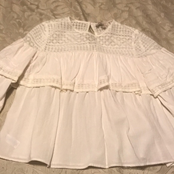 Loft white crochet blouse - Picture 2 of 4